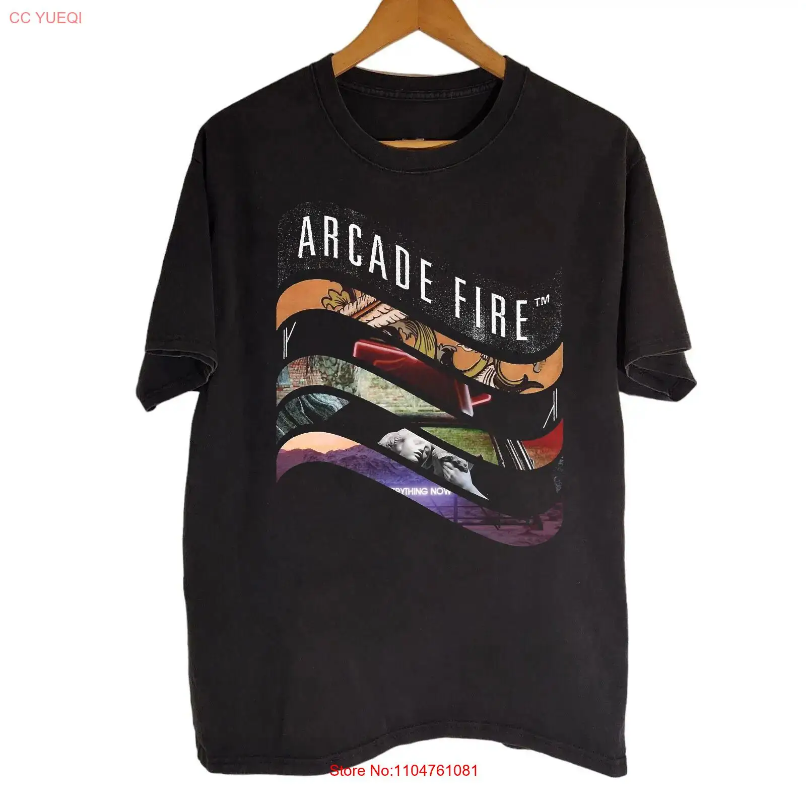 Arcade No - Редкая футболка Arcade Fire из черного